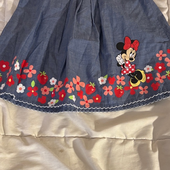 Disney Baby Minnie Mouse Denim Dress with Red Bow - Picture 6 of 7